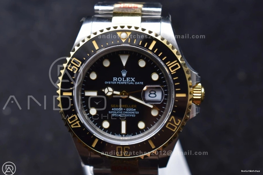 Two Sea-Dweller GMF on 126603 Dial Edition SS V A2824 Best YG YG SS 1061 Upgraded Black Tone Bracelet 1012